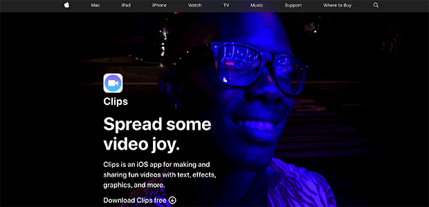 видеоредактор для Инстаграм Apple Clips