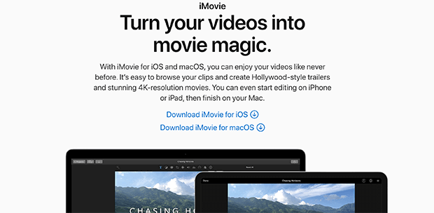 видеоредактор для Инстаграм iMovie