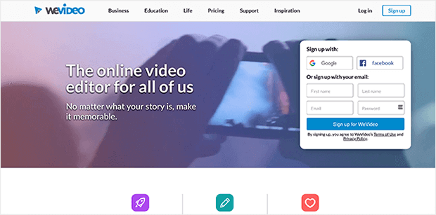 видеоредактор для Инстаграм WeVideo