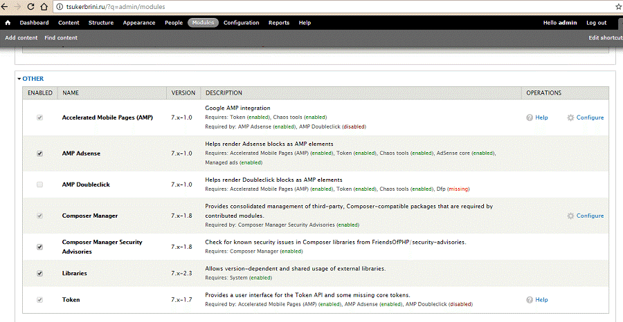 Drupal AMP
