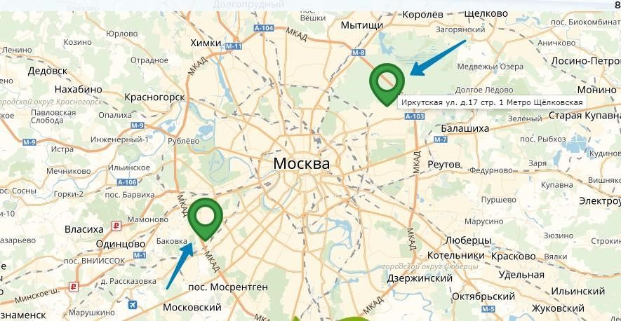Карта офисов